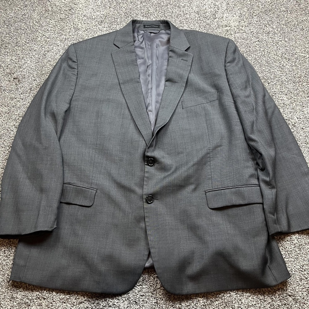 Lauren Ralph Lauren Blazer Mens 48R Gray 100% Wool Two Button Sport‎ Coat